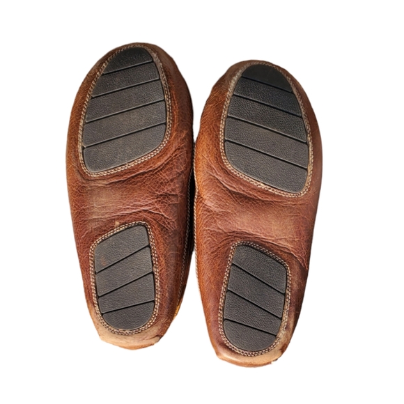 Men's Brown Leather Moccasins Sleepers. Sz.13M. - Picture 4 of 7
